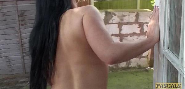  Busty british nudist shares kinky secrets